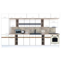 Bucatarie BIGMAR 390 B Alb / Decor Alb